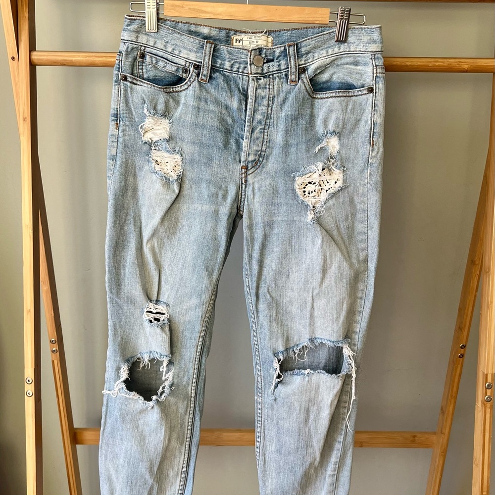 Free People distressed jeans size 27